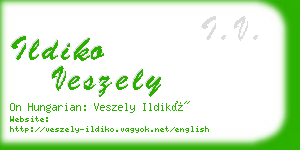 ildiko veszely business card